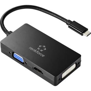 Renkforce  Renkforce RF-4633066 USB-C® / HDMI / DVI / VGA Adattatore [1x spina USB-C® - 1x Presa VGA, Presa HDMI 