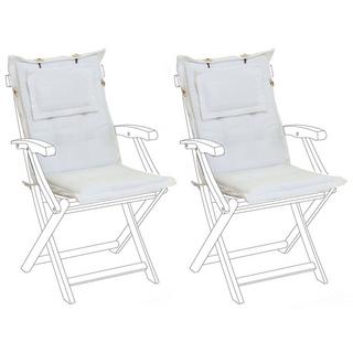 Beliani Set di 2 cuscini Schiena/Seduta en Poliestere Moderno MAUI  