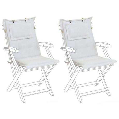 Beliani Set di 2 cuscini Schiena/Seduta en Poliestere Moderno MAUI  
