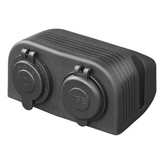 Pricenet  Kit de montage en saillie : prise 12V + chargeur rapide USB type A + C 2 voies 3A 