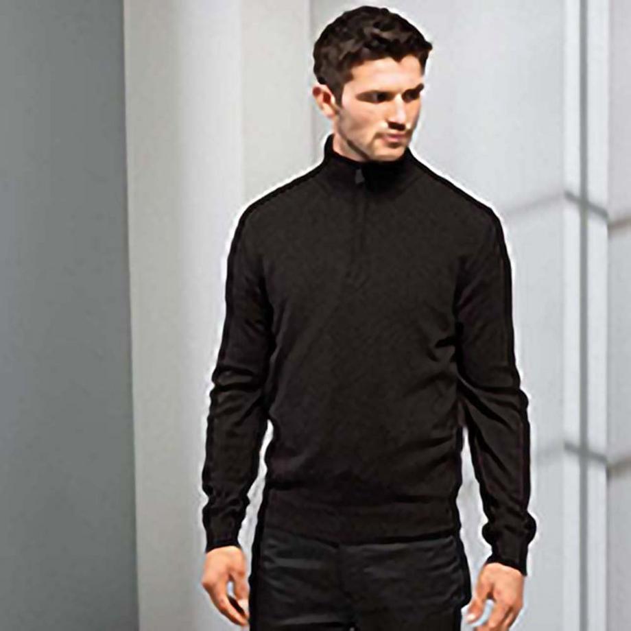 PREMIER Pull tricoté à col zippé  