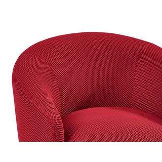 Vente-unique Fauteuil pivotant en tissu 3D rouge ACERETO  