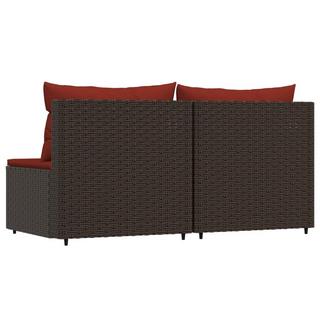 VidaXL Mittelsofa poly-rattan  