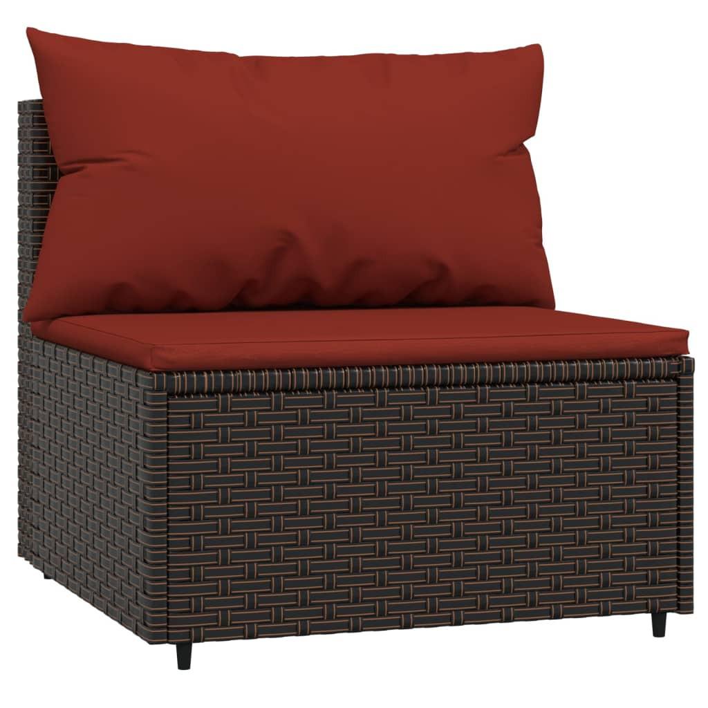 VidaXL Mittelsofa poly-rattan  