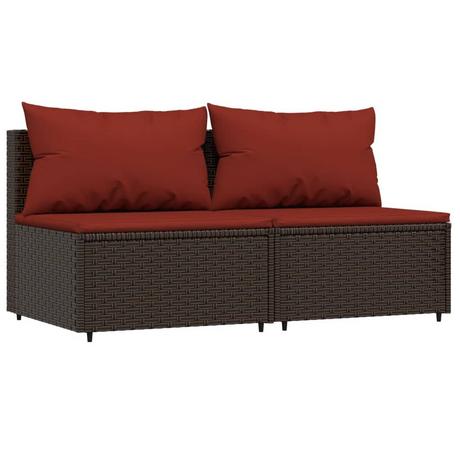 VidaXL Mittelsofa poly-rattan  