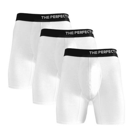 The Perfect Underwear  Bambus Boxer-shorts, weiss (3 Stk. pro Pack), Größe L 