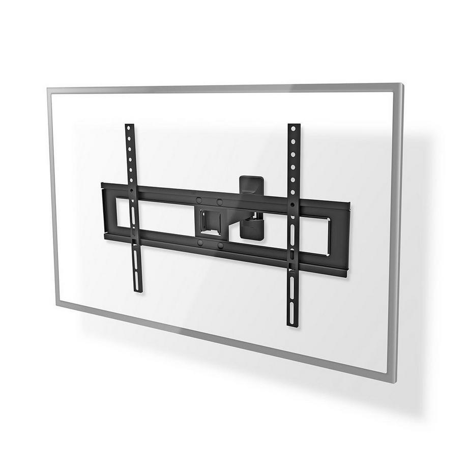 Nedis  Neigbare und schwenkbare TV-Wandhalterung | 37-70" | Maximales Gewicht des Bildschirms: 35kg | Neigbar | Drehbar | Minimaler Wandabstand: 79mm | Maximaler Wandabstand: 220mm | 2 Gelenk(e) | ABS / Stahl | Schwarz 