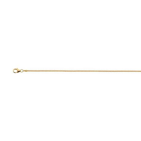 MUAU Schmuck  Collier Zopf Gelbgold 750, 1.3mm, 40cm 