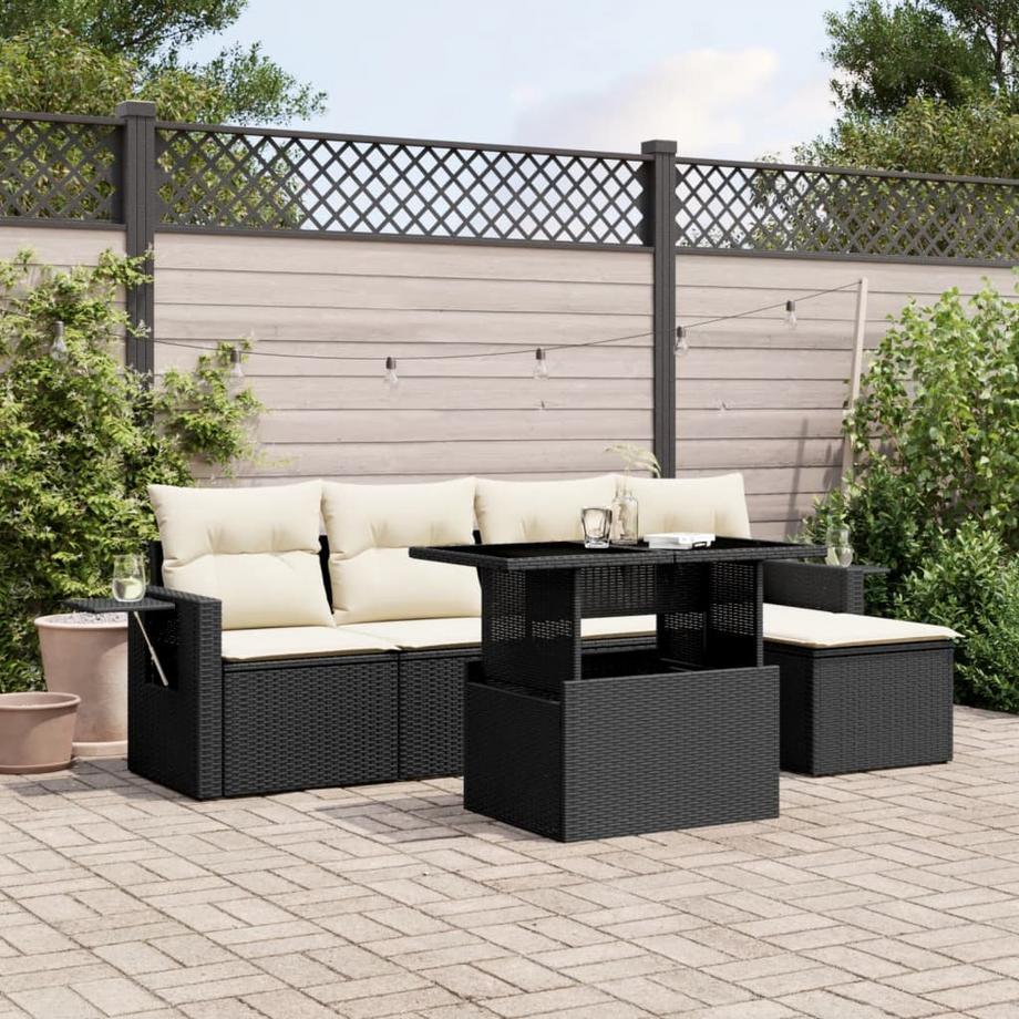 VidaXL set divano da giardino Polirattan  
