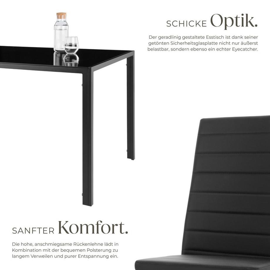 Tectake Set di mobili per sala da pranzo Berlino  5 pezzi  