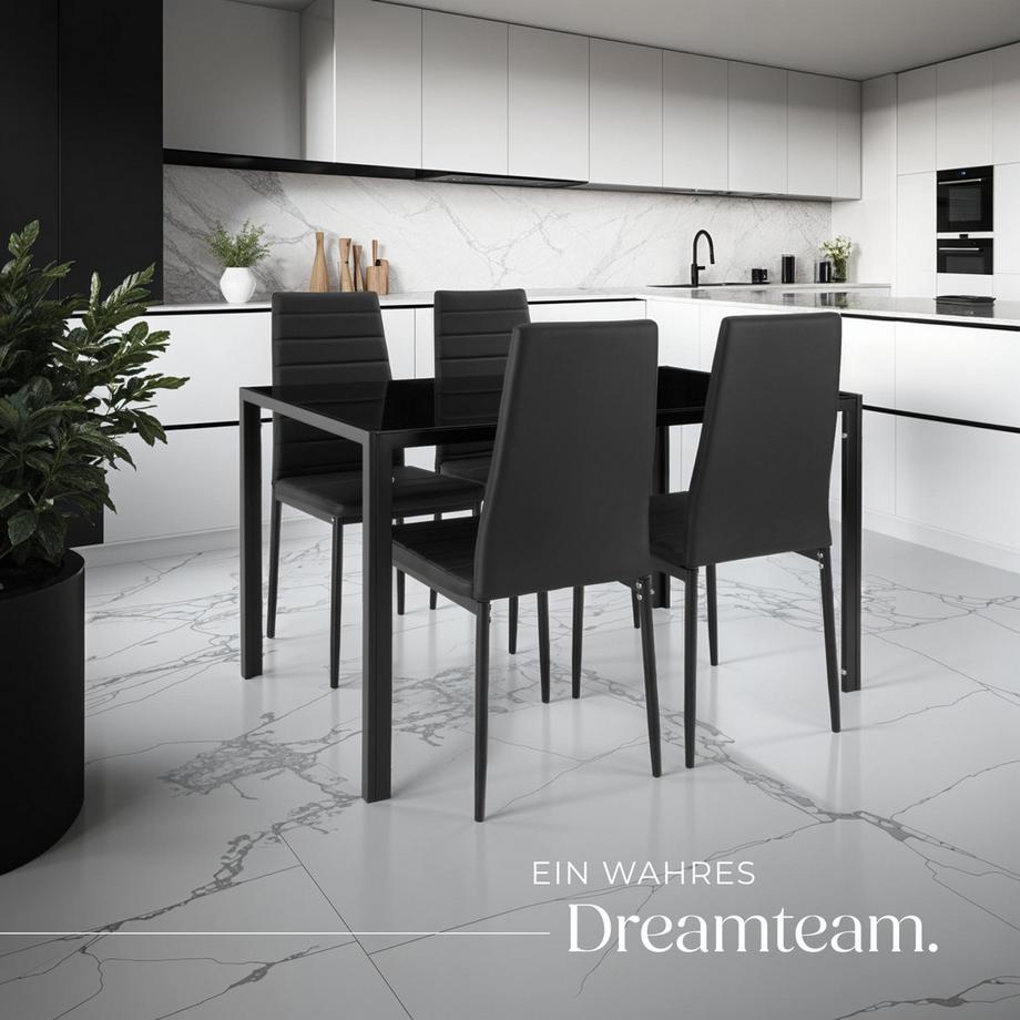 Tectake Set di mobili per sala da pranzo Berlino  5 pezzi  