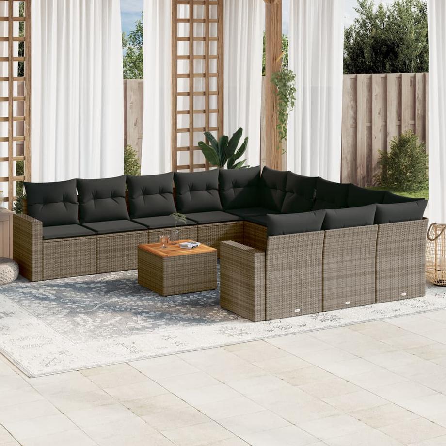VidaXL Ensemble de canapés de jardin rotin synthétique  