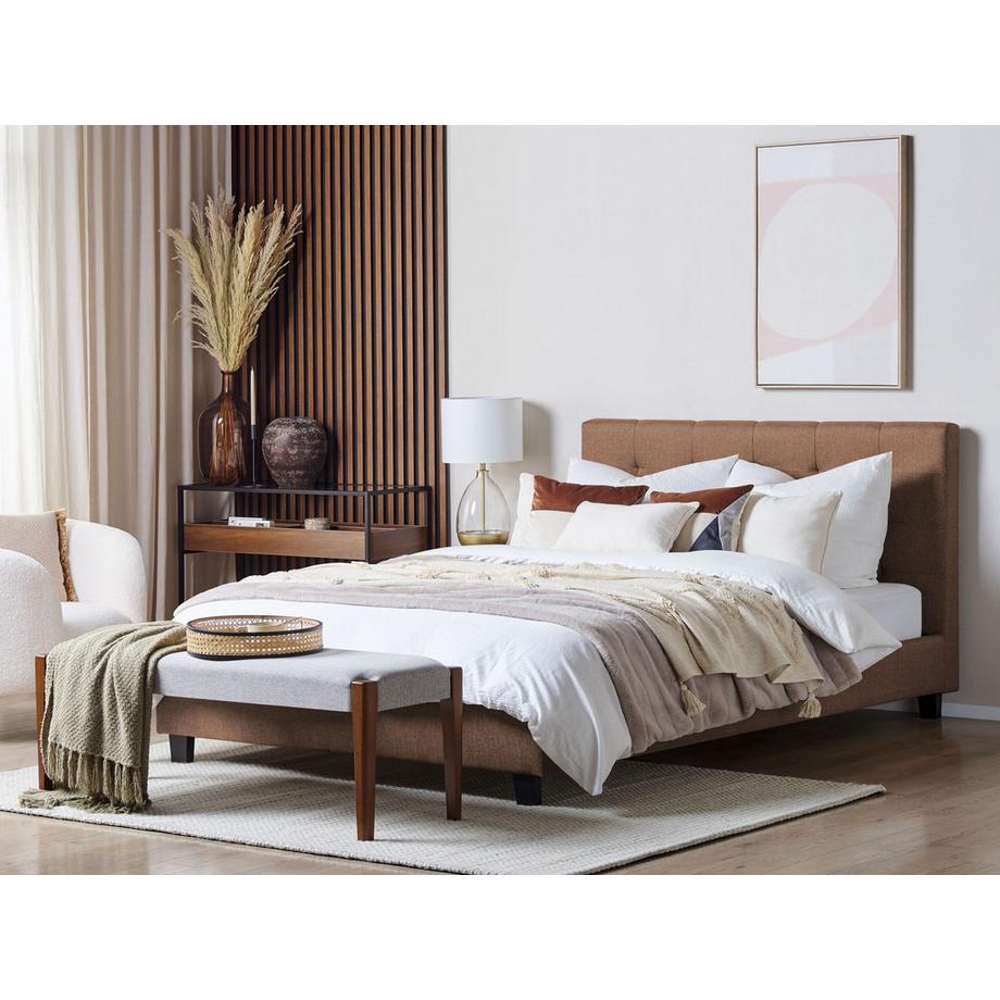 Beliani Wasserbett aus Stoff  LA ROCHELLE  