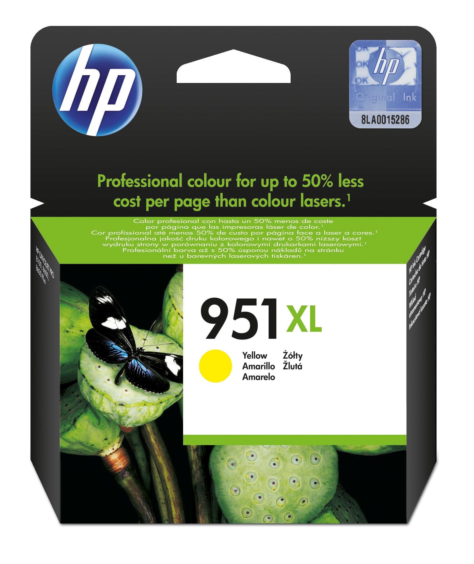 HP  951XL cartouche d'encre jaune grande capacité authentique 