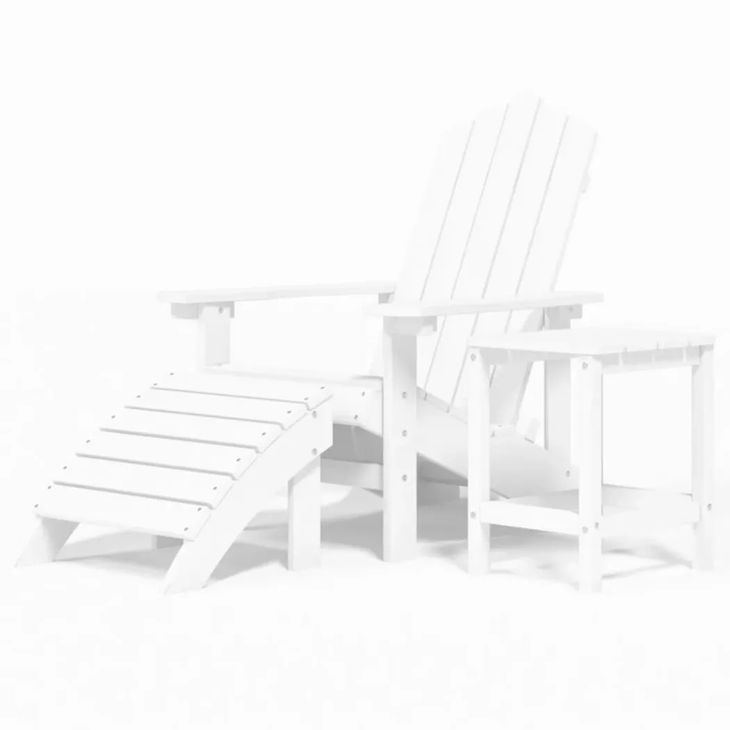 VidaXL - Chaise de jardin polyéthylène, One Size, Blanc