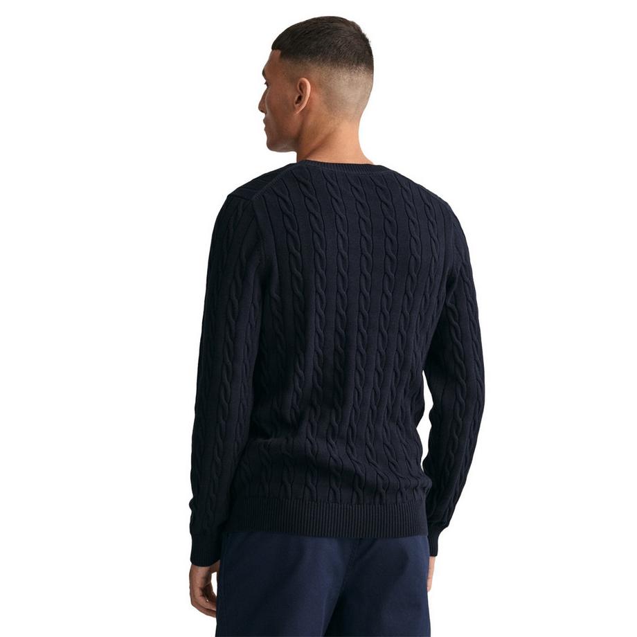 GANT Kabel C-Neck Strickpullover Bequem sitzend  