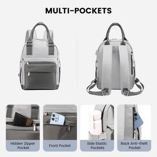 Only-bags.store Eleganter Rucksack, wasserdichter Stadtrucksack Handtasche 2 in 1 mit USB-Ladeanschluss  