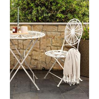 Beliani Lot de 2 chaises de jardin en Métal Rétro SCAFA  