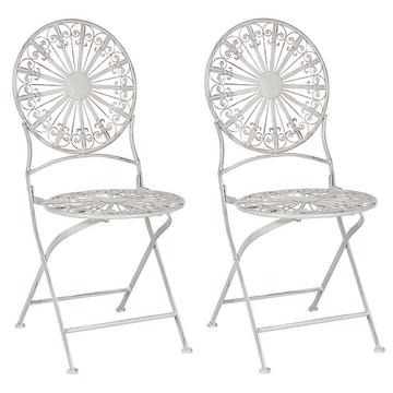 Lot de 2 chaises de jardin en Métal Rétro SCAFA