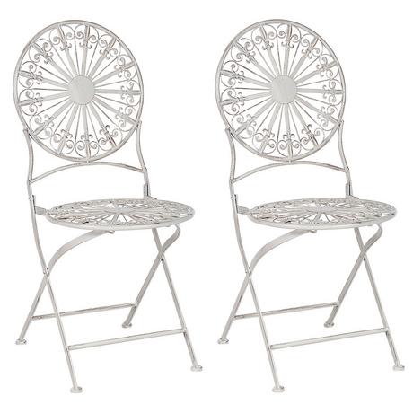 Beliani Lot de 2 chaises en Métal Rétro SCAFA  