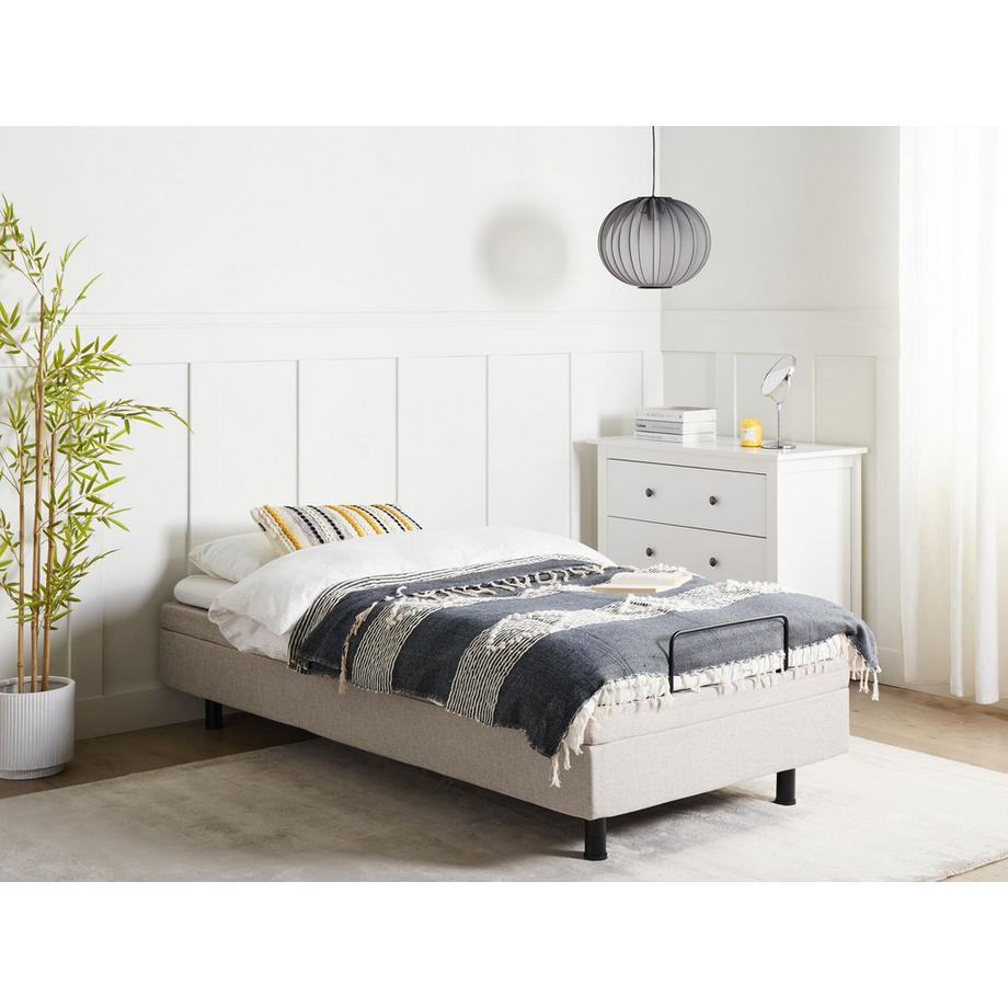 Beliani Lit réglable sans tête de lit en Tissu Moderne DUKE  