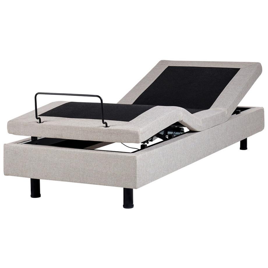 Beliani Lit réglable sans tête de lit en Tissu Moderne DUKE  