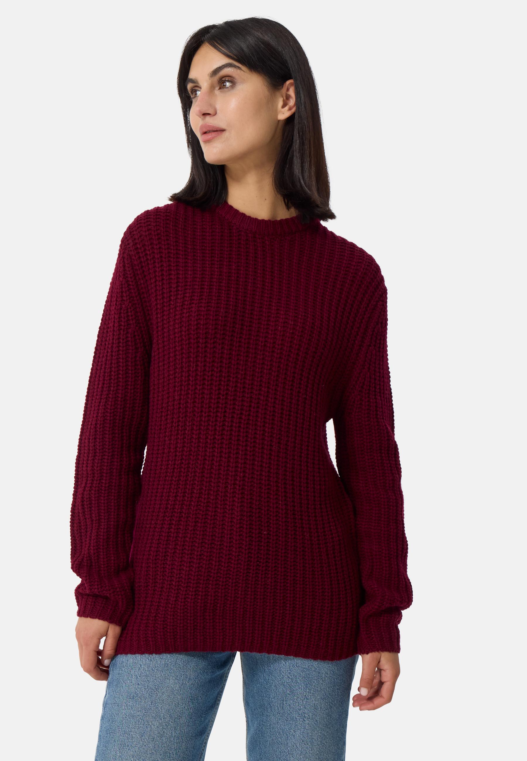 CASH-MERE.CH  Grobgestrickter Wolle Kaschmir Rundhals Pullover 