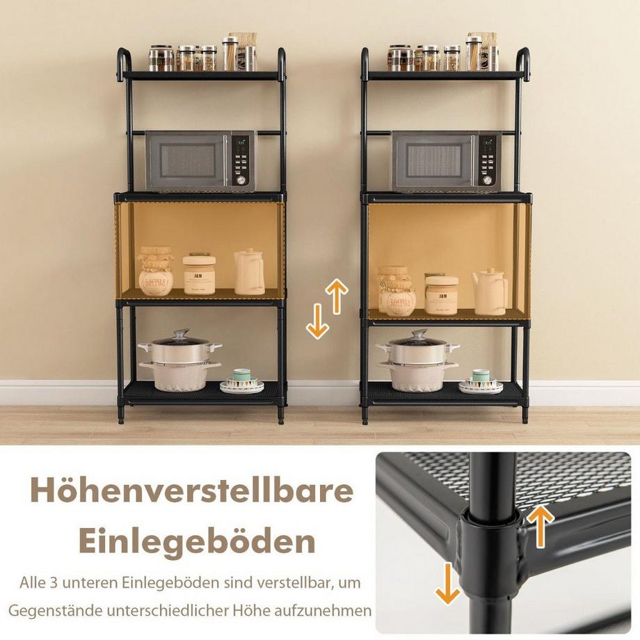 Northix Verstellbares Küchenregal mit 4 Ebenen  