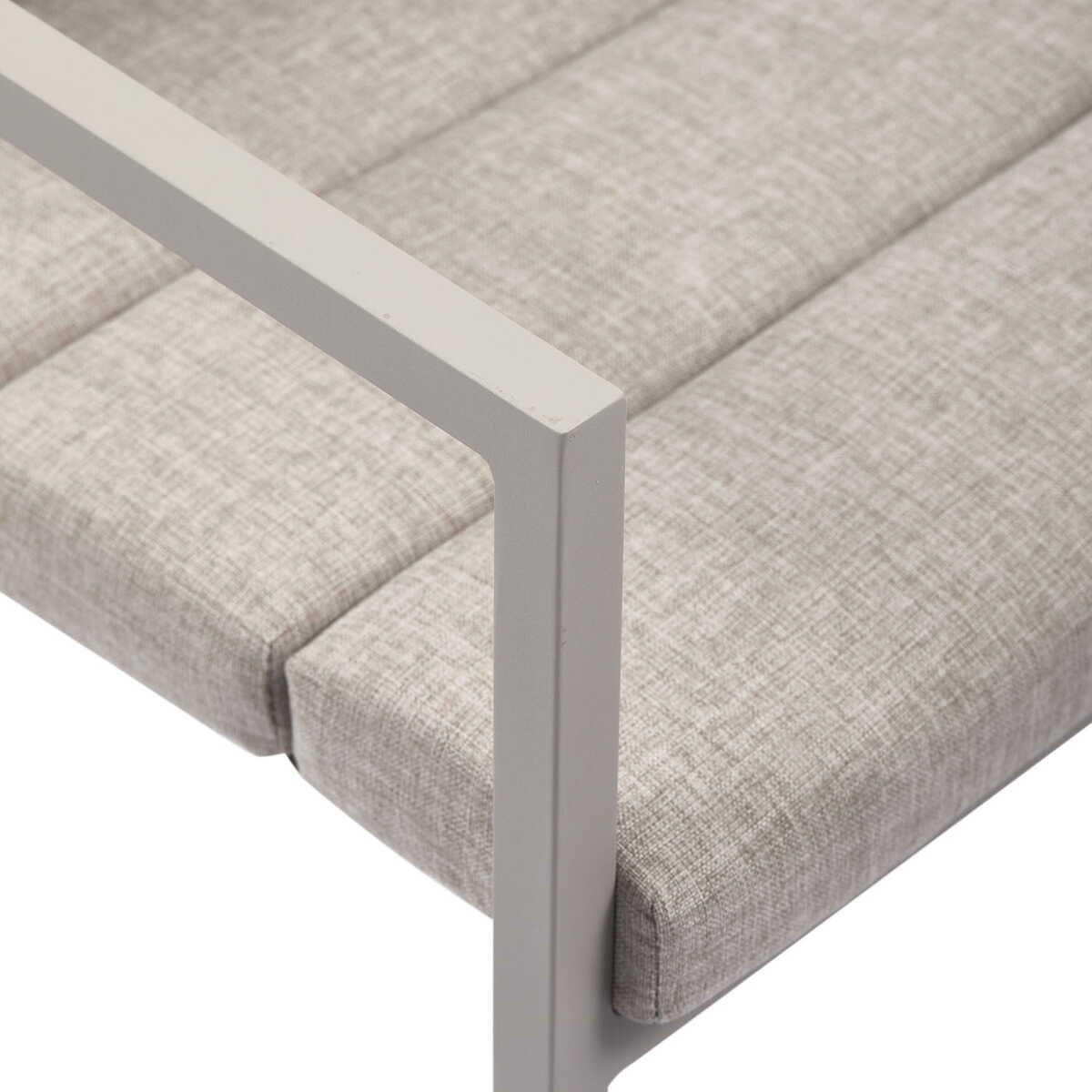 mutoni living Chaise de jardin North aluminium sable  