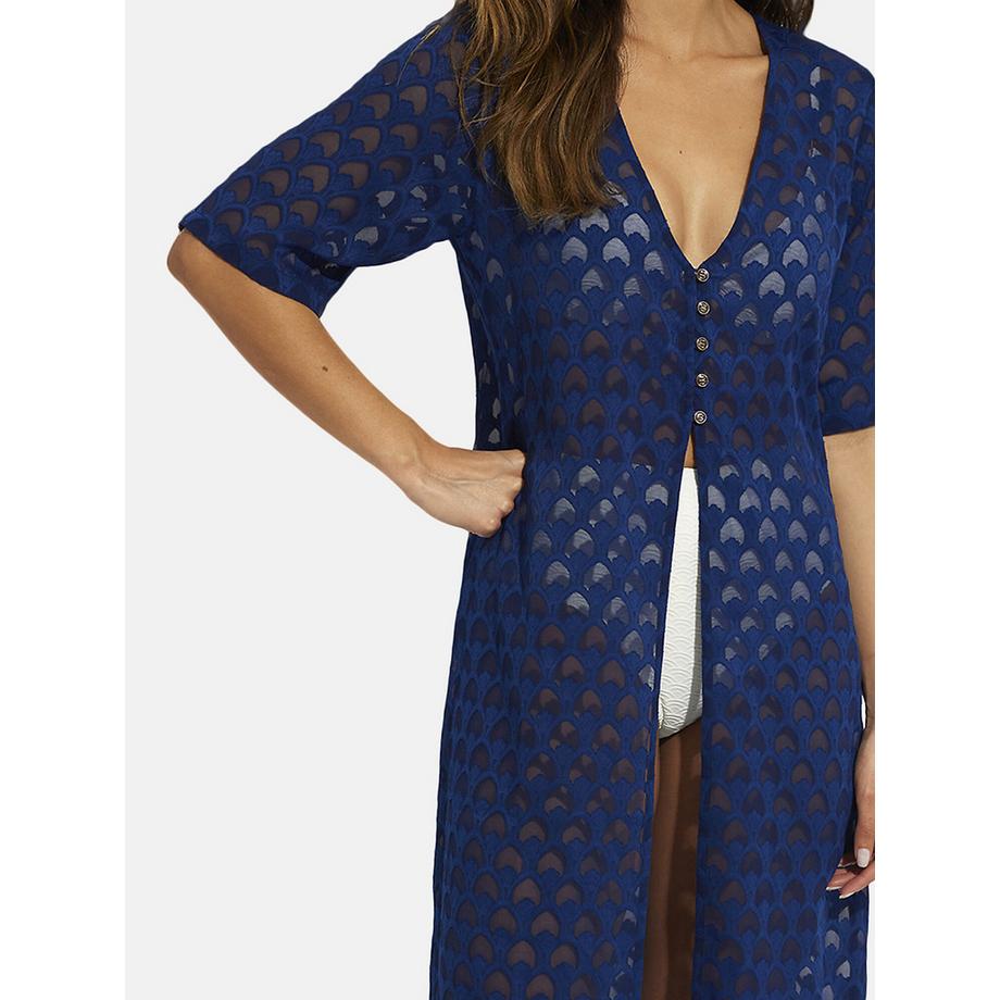 Selmark Lange Strandtunika mit kurzen Ärmeln Sicilia  