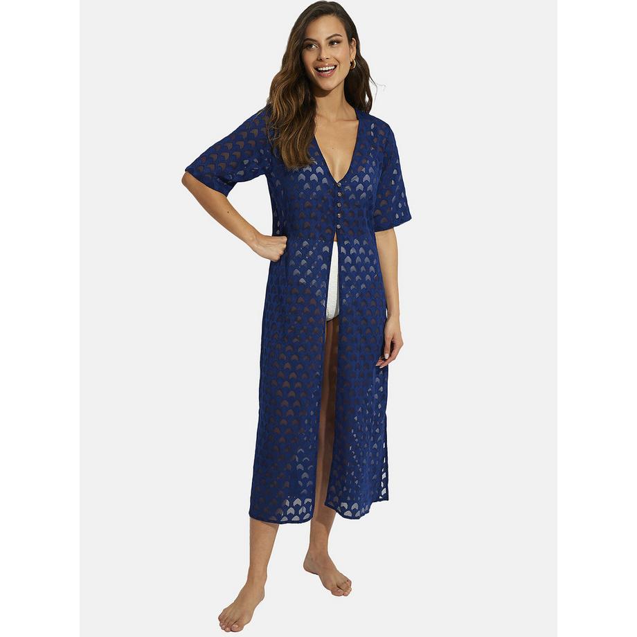 Lange Strandtunika mit kurzen Ärmeln Sicilia