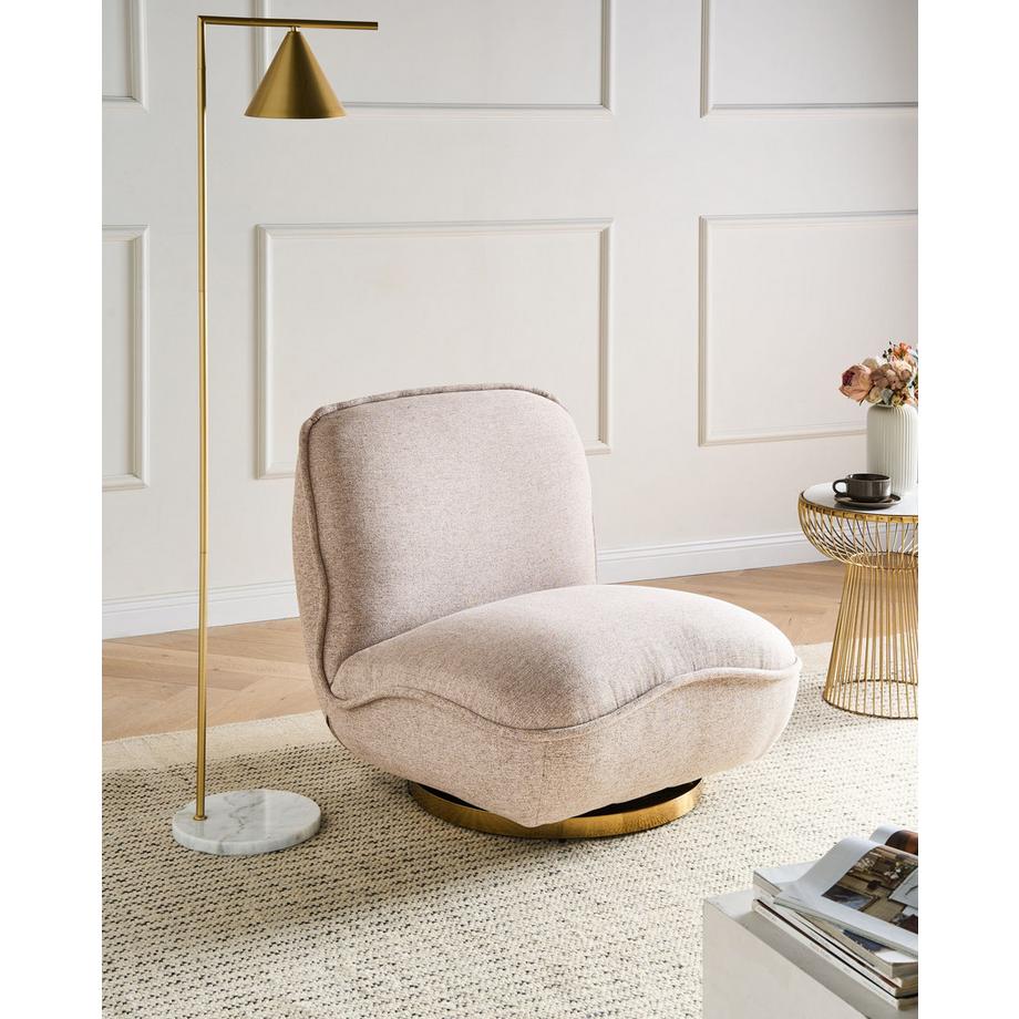 Beliani Drehsessel aus Stoff Modern MUREN  