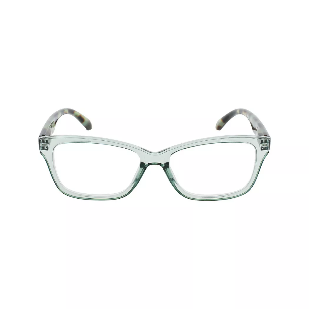 Invu - Lesebrille mit Etui, für Damen, Grün, Größe Onesize