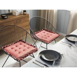 Beliani Coussin de chaise en Velours Glamour KALANCHOE  