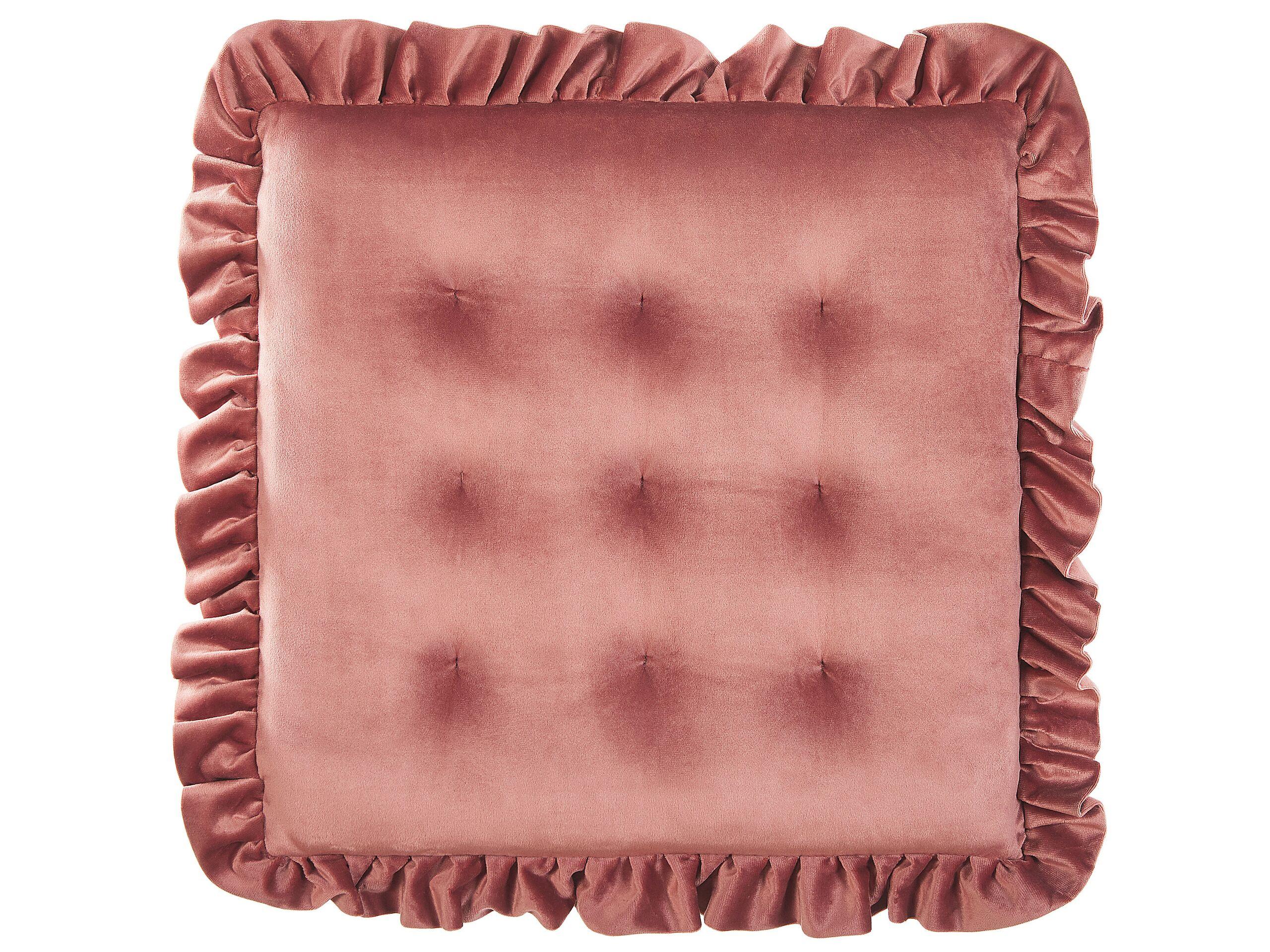 Beliani Coussin d'assise en Velours Glamour KALANCHOE  