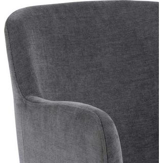 mutoni Chaise de salle à manger avec accoudoirs Kartini gris foncé (1 pièce)  