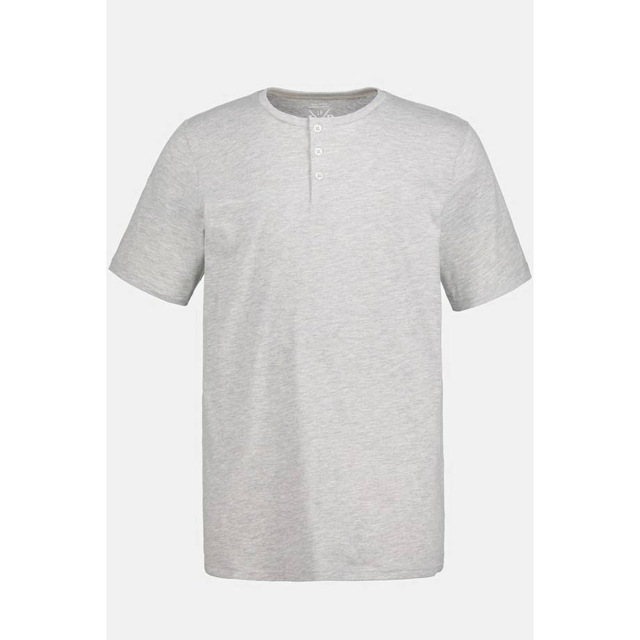 JP1880 Basic Henley Kurzarm Knopfleiste  