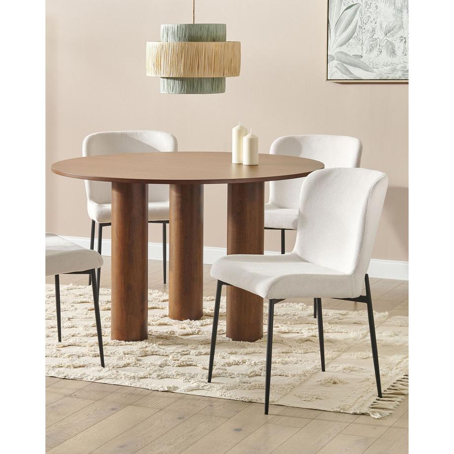 Beliani Esszimmerstuhl 2er Set aus Stoff Modern ADA  