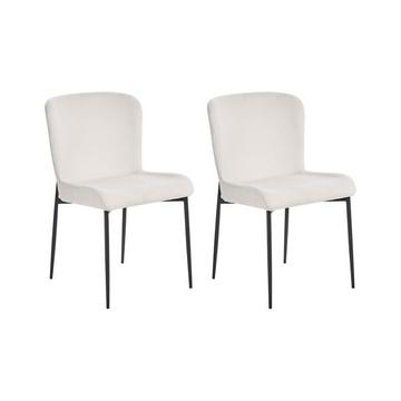 Lot de 2 chaises de salle à manger en Tissu Moderne ADA