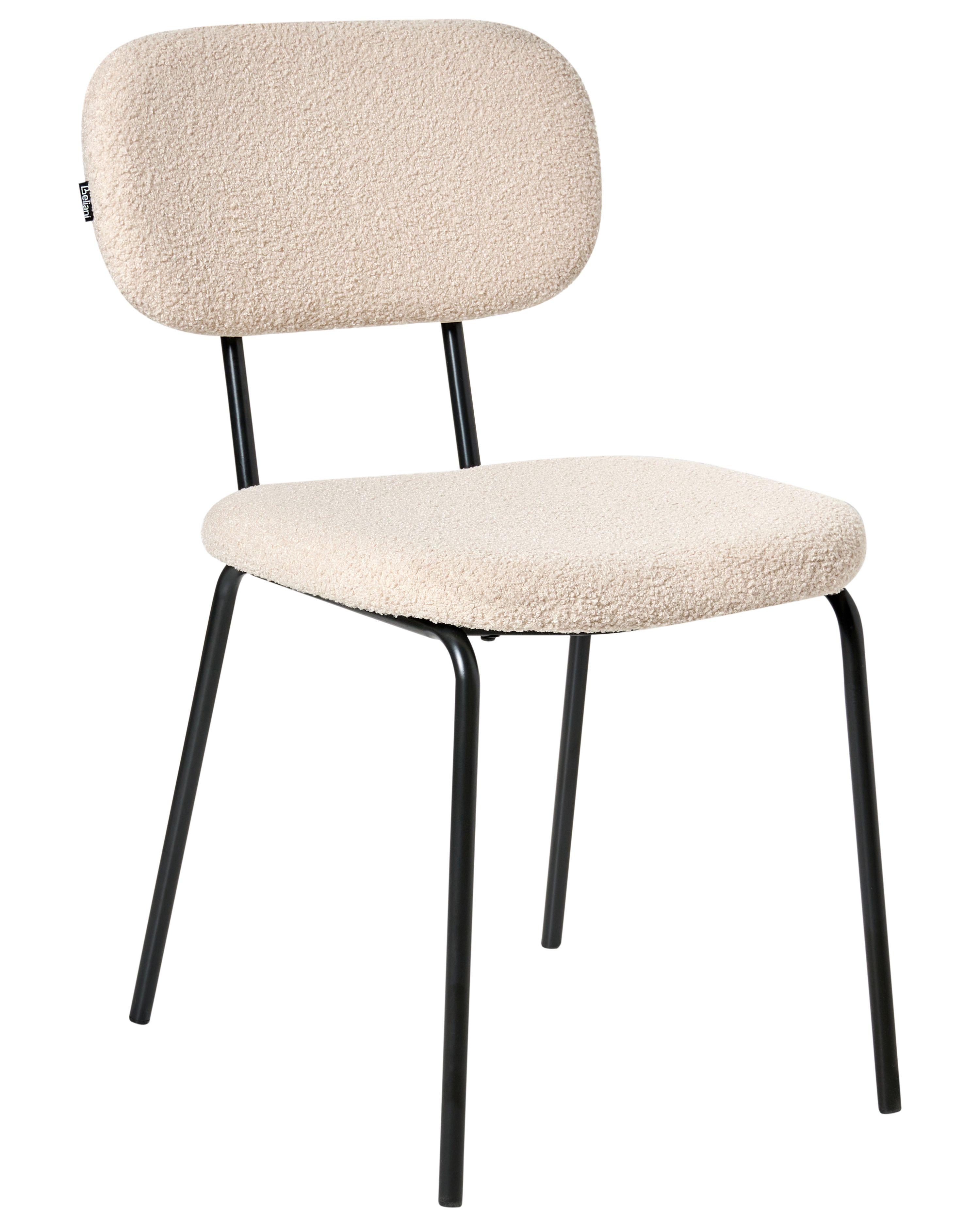 Beliani Lot de 2 chaises en Bouclé Rétro ADAIR  