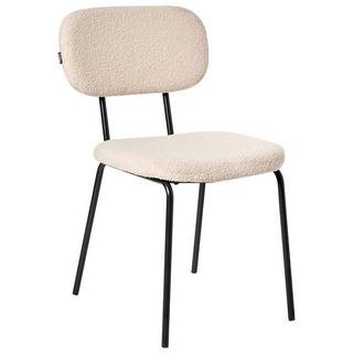 Beliani Lot de 2 chaises en Bouclé Rétro ADAIR  