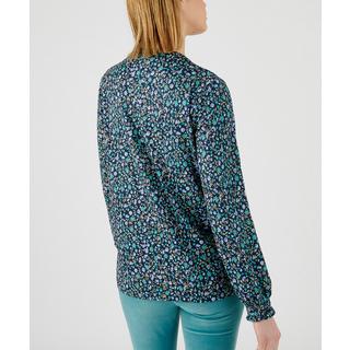 Damart  Gesmokte Bluse mit Blumenmuster. 