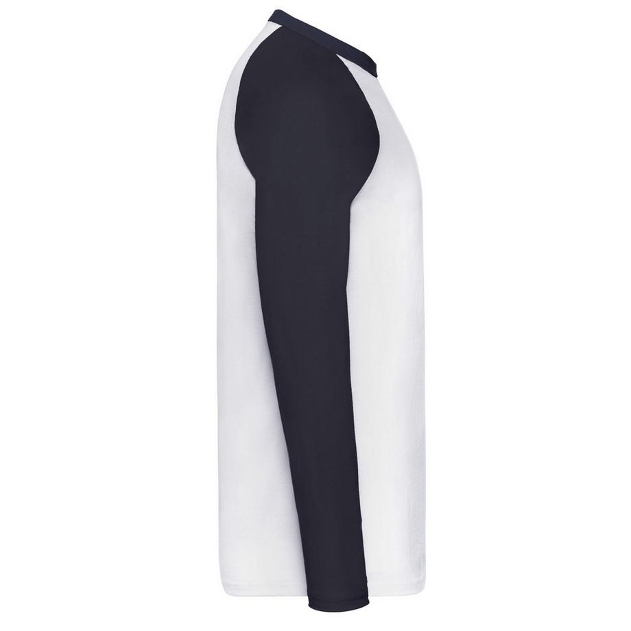 Fruit of the Loom T-shirt Baseball Maniche Lunghe  