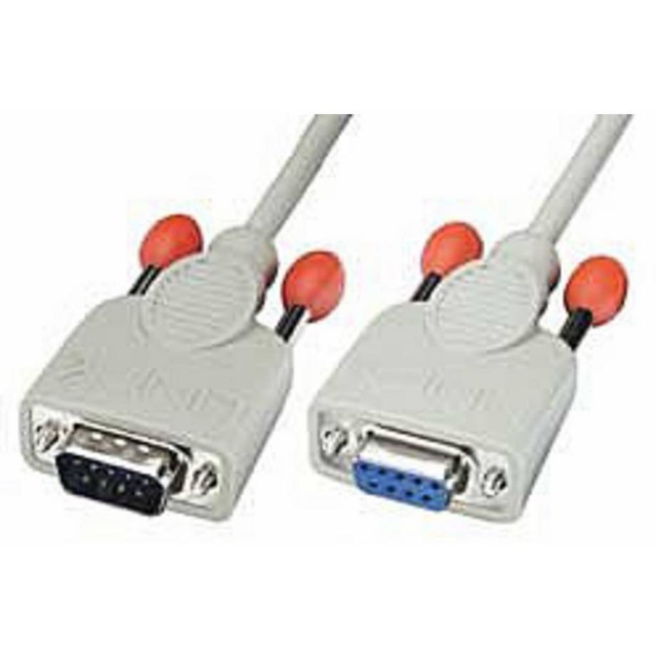 LINDY RS232 Verlängerungskabel 9 pol. Sub-D Stecker an 9 pol. Sub-D Kupplung, 1:1, 20m