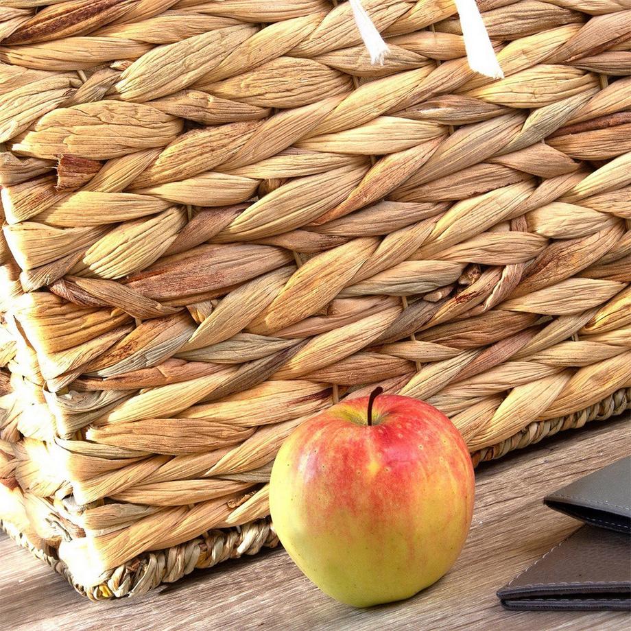 Calicosy Cesto intrecciato in giacinto d'acqua - 28 cm x 28 cm x 28 cm  