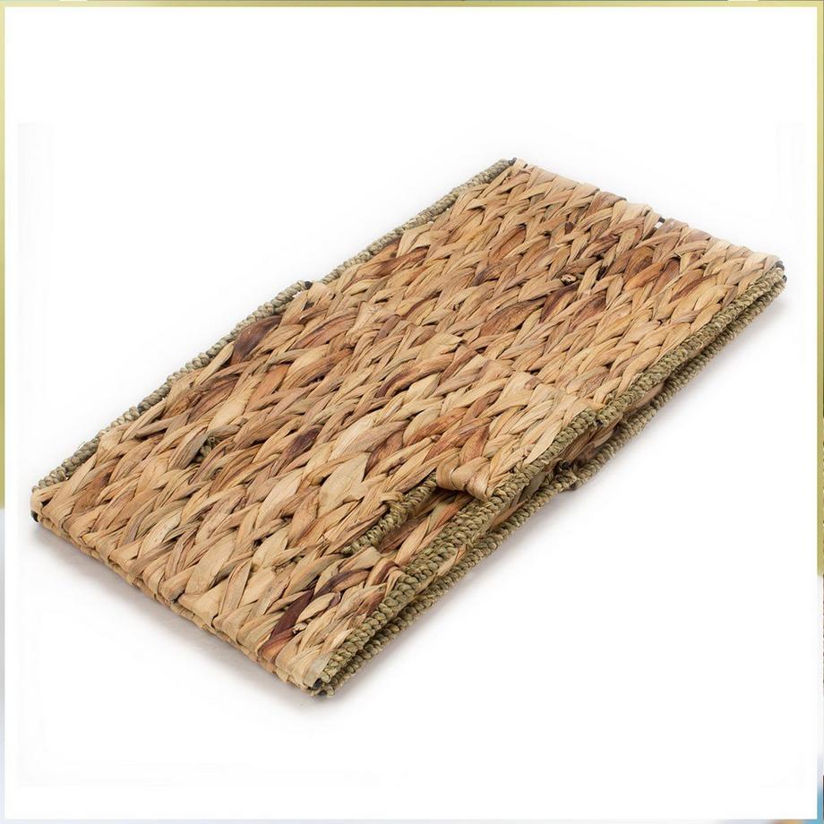 Calicosy Cesto intrecciato in giacinto d'acqua - 28 cm x 28 cm x 28 cm  