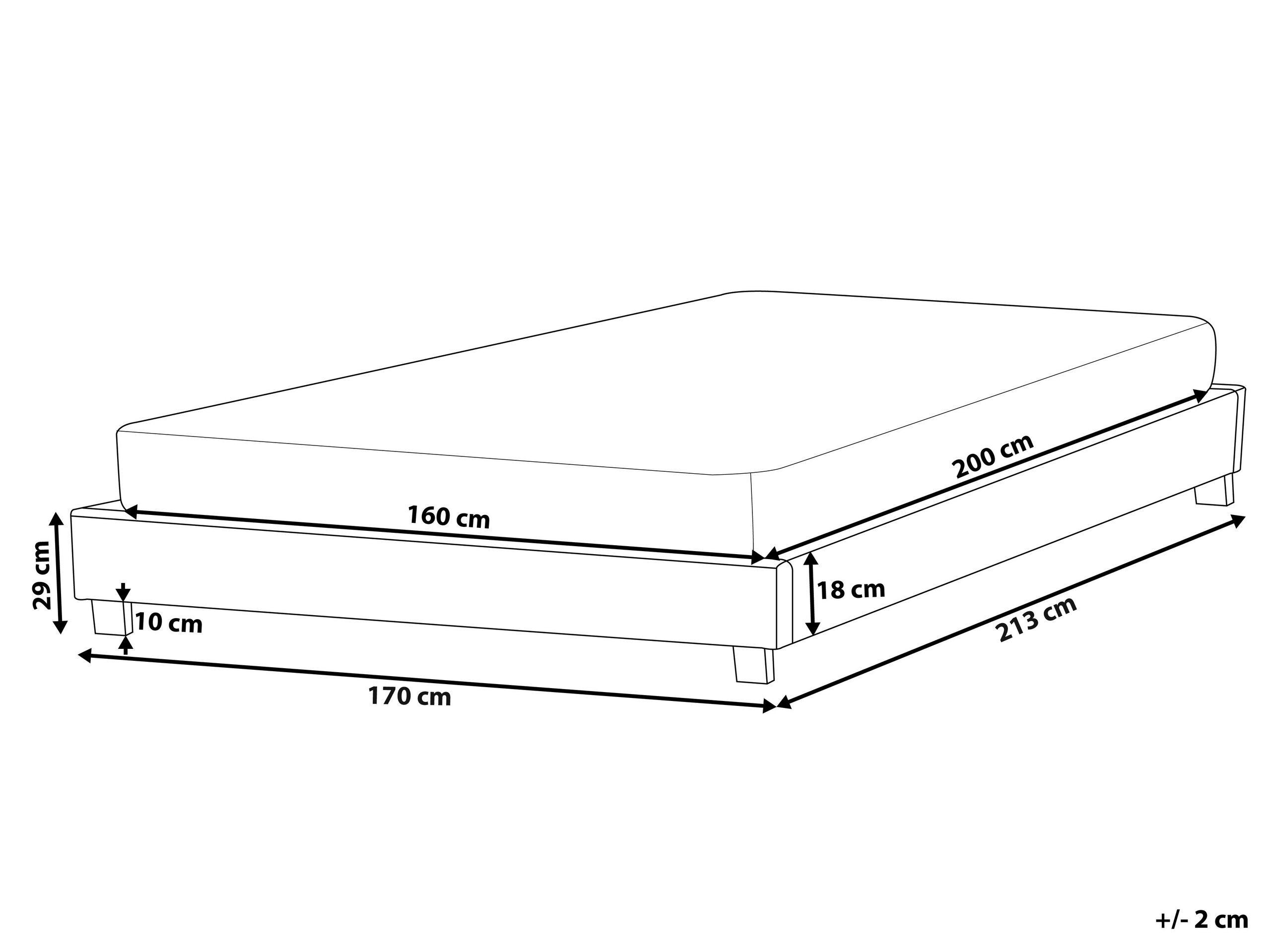 Beliani Letto a doghe en Poliestere Scandinavo ROANNE  