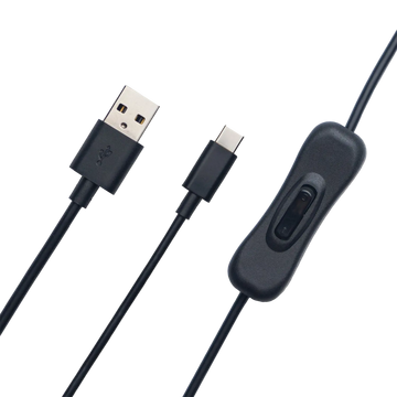 Câble USB-A vers USB-C avec interrupteur marche/arrêt