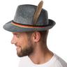Tectake  Chapeau traditionnel gris avec les chapeau du drapeau allemand 
