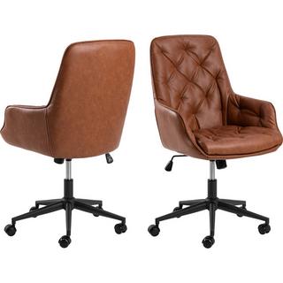 mutoni Chaise de bureau Irek cognac (1 pièce)  